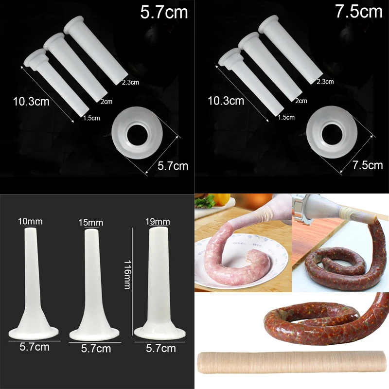 Meat Grinder Meat Filling Funnel Tube Sausage Casing Fillers Sausage Tubes 5# 8# 10# 22# 32# Grinder Poultry Tool Set sausage stuffer