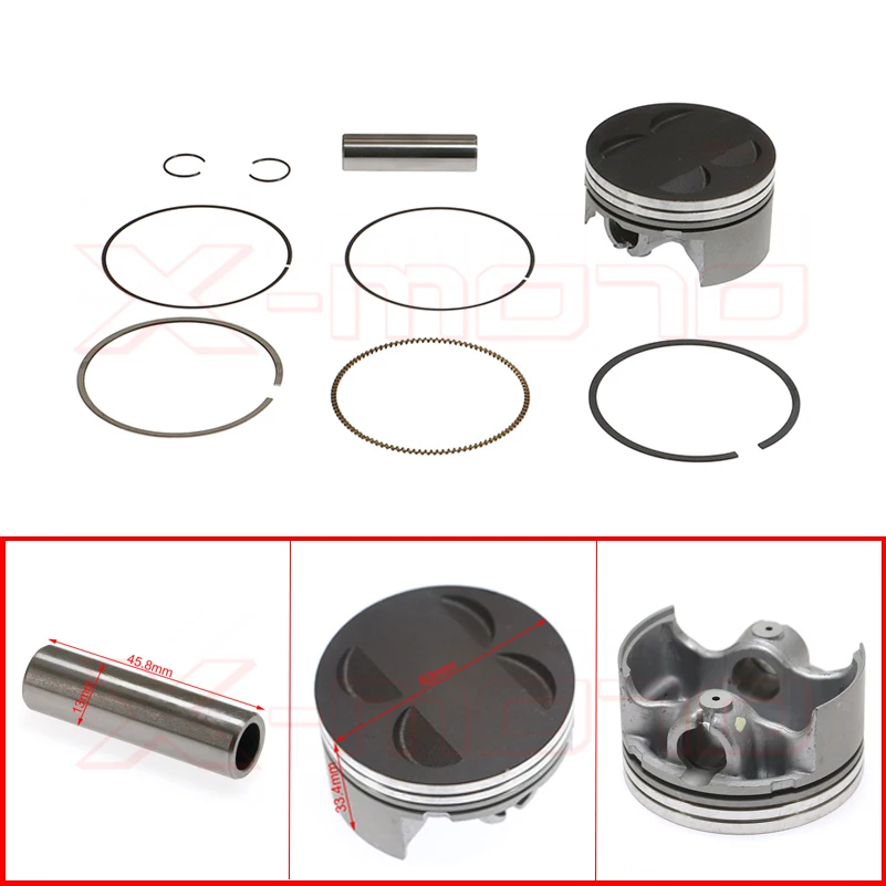 YX150 160 170 CC Engine 60/62mm Piston Kit For Kitaco YX 4 Valve ...