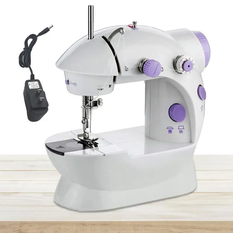 

Portable Mini Sewing Machine Beginner Sewing Machines With Light Electric Two Thread Kit Electric DIY Clothes Multifunctional