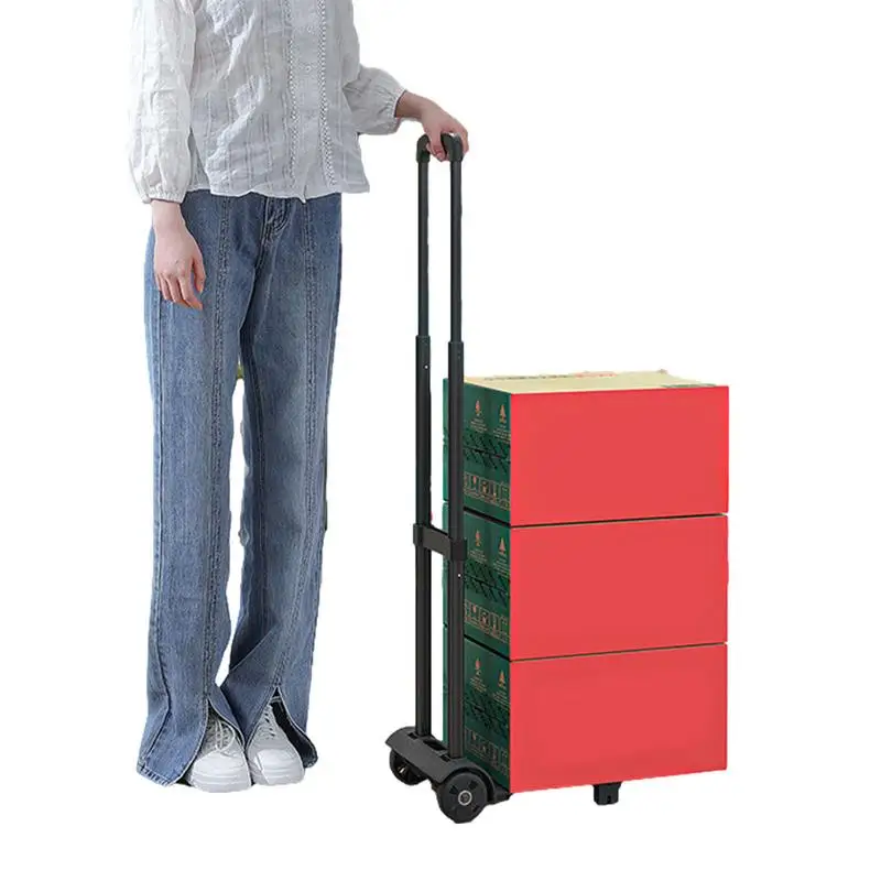 

Folding Hand Truck Trolley For Upstairs Portable Hand Cart Wheels Luggage Moving Business Travel Shopping Gardening Hand Truck