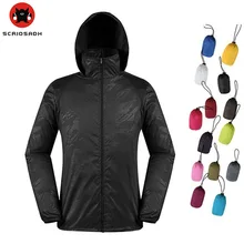 

SCRIOSADH Camping Waterproof Rain Jacket Outdoor Men Women Running Hiking Sun Protection Clothing Outdoor Quick Dry Windbreakers