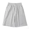 Summer New Y2K Solid Color Cotton Loose Men's Sports Pants Shorts Street Wear Simple Drawstring Straight Casual Shorts Male 5