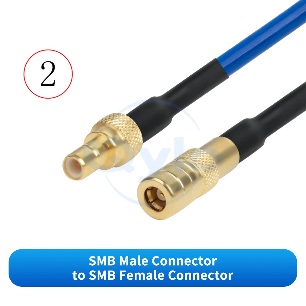 SMB-zu-SMB-HF-Testkabel, flexibles blaues HF-Kabel RG142, RG142-PUR, hochflexibles Kabel, SMB-zu-SMB-Kabel (1 Stück) – Detail 4