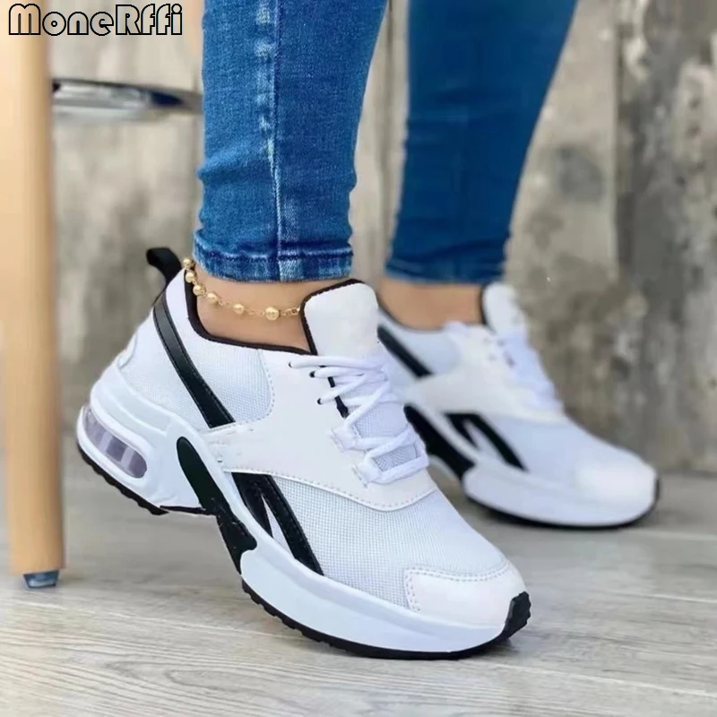  Zapatos deportivos para correr para mujer, antideslizantes,  atléticos, para caminar, con cuña, transpirables, de punto, sin cordones,  de moda, suela suave, ligeros, casuales, cómodos, color gris : Ropa, Zapatos  y Joyería