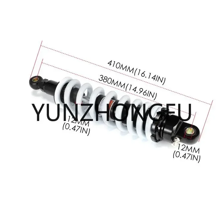 

900lbs 12mm spring 360mm 370mm 380mm 400mm motorcycle Shock Absorber for SUZUKI KAWASAKI TRAIL DIRT BIKE QUAD ATV