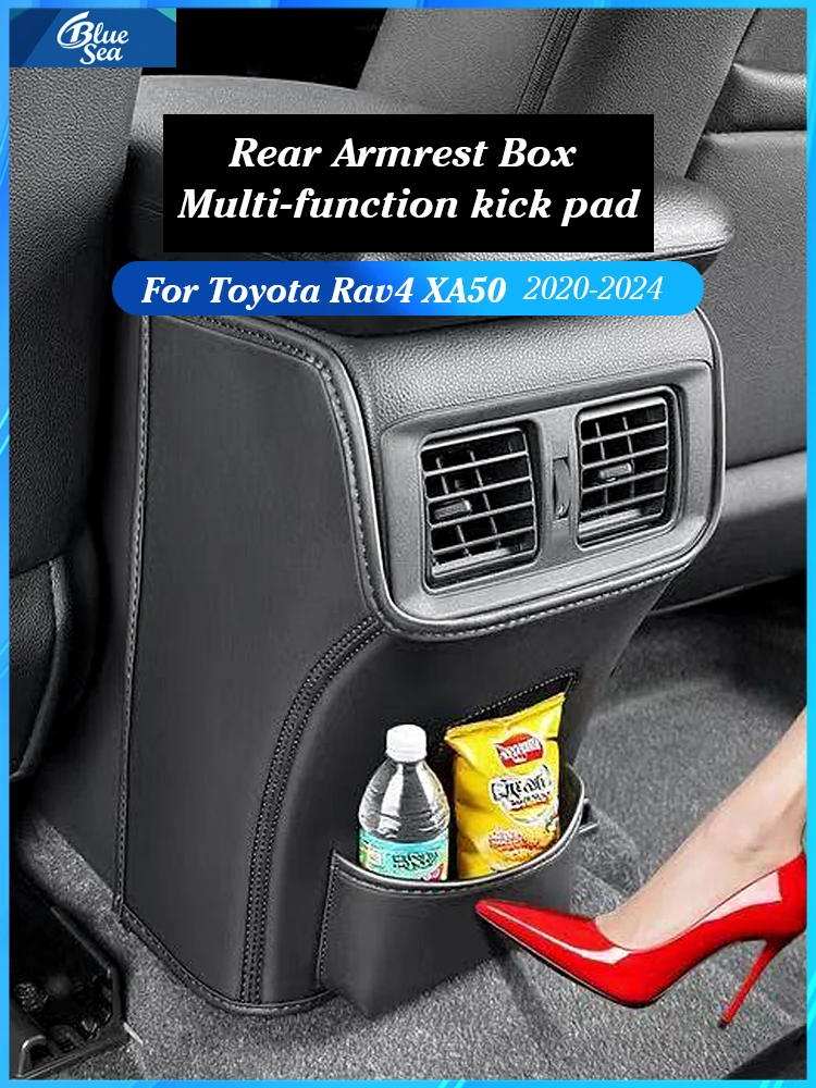 For Toyota Rav4 XA50 20-24 Rear Anti-kick Pad Armrest Box Rear Discharge Trend Protective Pad Accessories Interior Accessories