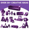 Kids Couch 12PCS,Modular Kids Play Couch for Playroom Bedroom,12 in 1 Multifunctional Kids Sofa for Playing,Creativing,Sleeping 4