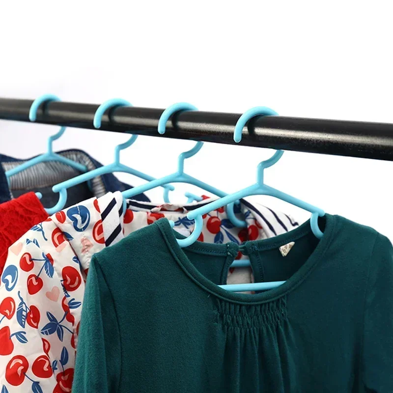 Clothes Hanger Storage Hanger Plastic Portable Hangers for Kids' Clothes-Baby-friendly, Dual use for Wet & Dry, Great Clothing Organization