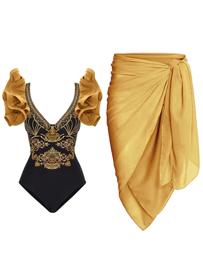 Рисунок 5 - Купальник с 3D цветочным принтом и накидкой