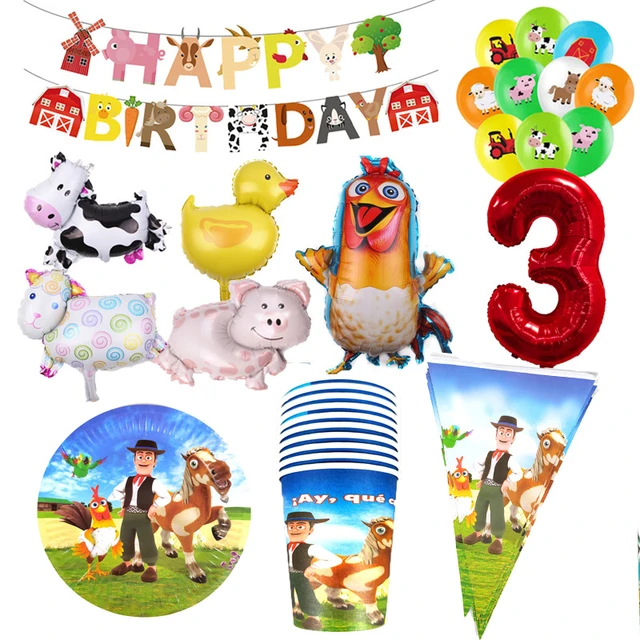 La Granja Zenon Birthday Party Decoration Balloon Banner Backdrop Cake  Topper Party Supplies Baby Shower - AliExpress