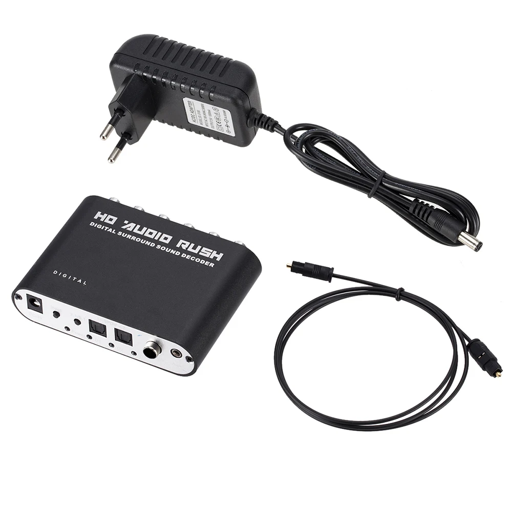 

AC3 Audio Converter Digital to Analog 5.1 channel Stereo Optical SPDIF Coaxial AUX to 6 RCA Sound Decoder Amplifier