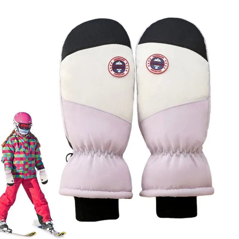 

Womens Ski Gloves Winter Gloves Snow Ski Gloves Mittens Windproof Warm Snowboard Gloves Anti-Slip Girls Winter Gloves For Skiing