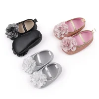 Baby Shoes Soft PU Shiny Glitter Blingbling for Toddler Newbron Girls 0-9-18 Months Beautiful Flower 2024 New Fashion BHX3104 1