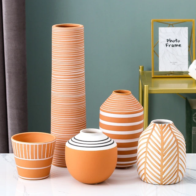 Scandinavo moderno vaso di ceramica fiori vaso di ceramica idroponica  stanza del campione arredamento morbido decorazione della casa