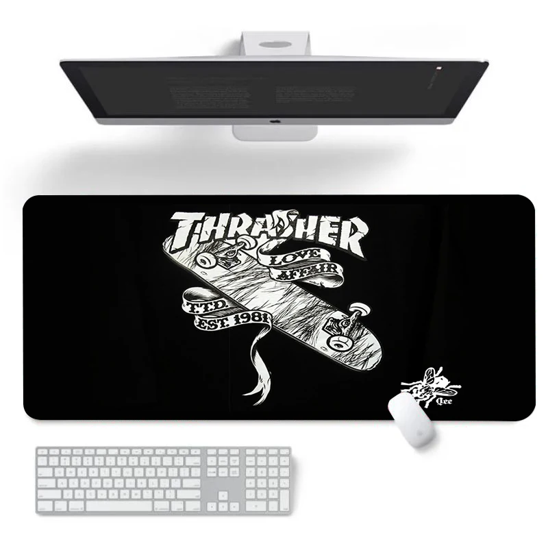 

Thrasher Computer and Office Mouse Pad Large Desk Mat Xxl Mousepad Anime Deskpad Keyboard Gaming Mats Gamer Cabinet Playmat Pads