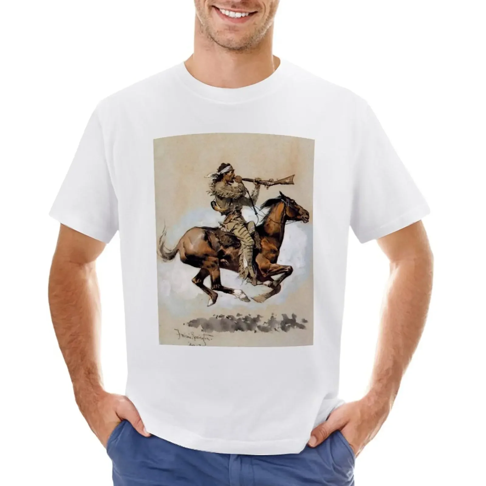 "Buffalo Hunter Sputo Di Proiettili" Di Fry Remington T-Shirt Summer Top Funnys Customs T-Shirt Grafiche Da Uomo