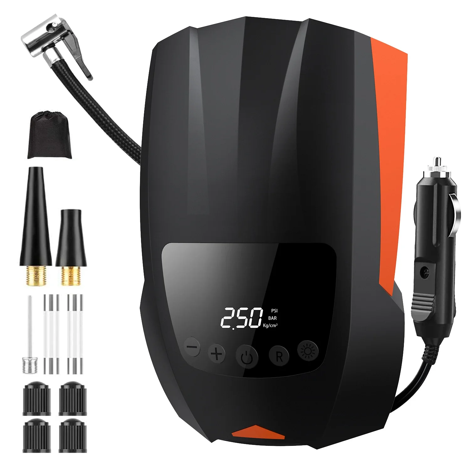 

Portable Air Pump Auto Tire Inflator Tires DC 12 Volt Digital Air Pump with Backlight Displays for Car,