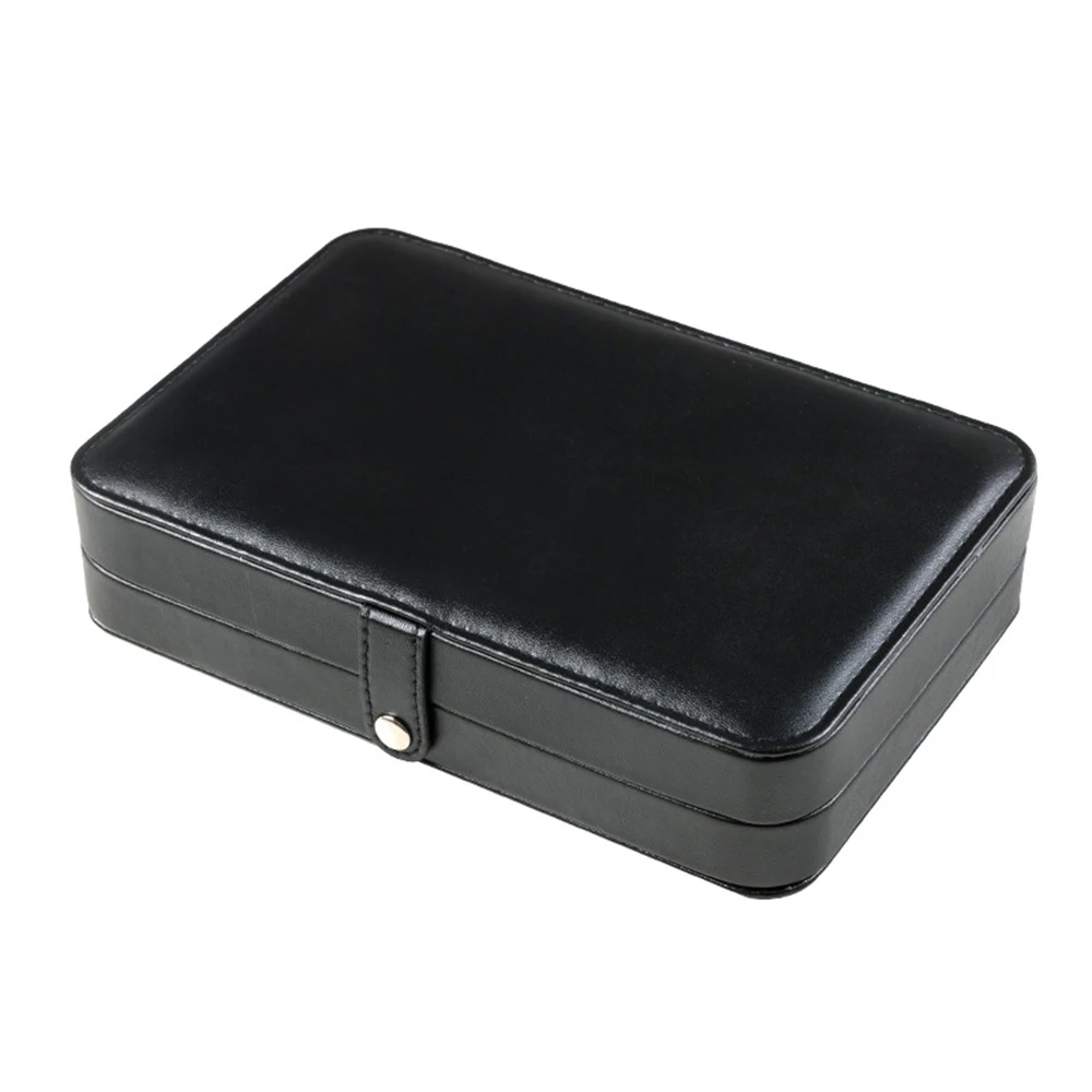 1Pcs PU Leather Double Layer Multifunctional Waterproof Jewelry Storage Box Travel Portable For Ring Earrings Necklace Bracelet