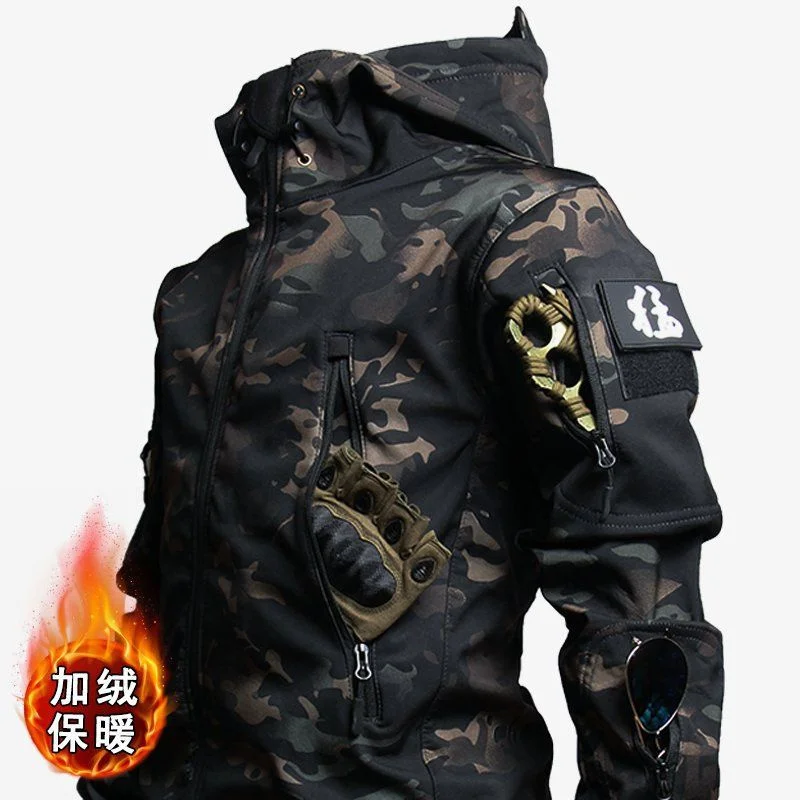 Tactical Suit Winter Jackets Pants Men Women Outdoor Hiking Windproof Waterproof Multi Pockets