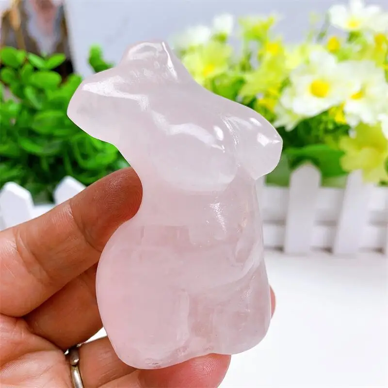 Sculpture en Quartz Rose naturelle pour femmes, 1 pièce, décoration de maison, énergie de guérison, polissage de pierres précieuses, artisanat, cadeau