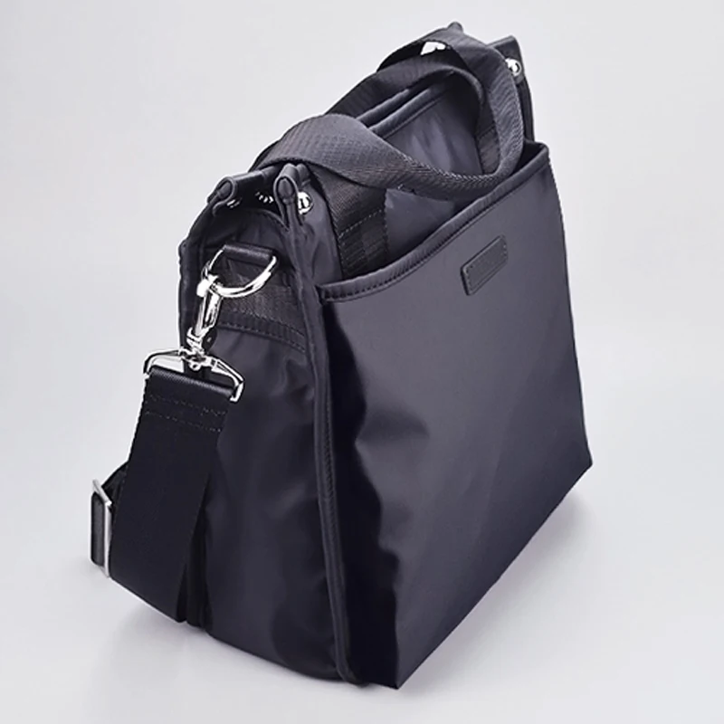 Casual Oxford Cloth Men's Briefcase Vertical Nylon Canvas Shoulder Bag Business Handbag Soft Handle for Young Men - 3