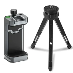 Aluminum Universal Smartphone Tripod Mount and Adapter Holder Clip (With Tripod)