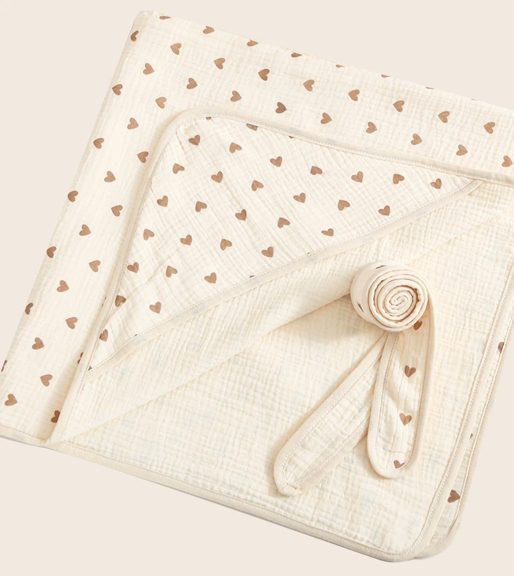 Couverture en coton avec attaches