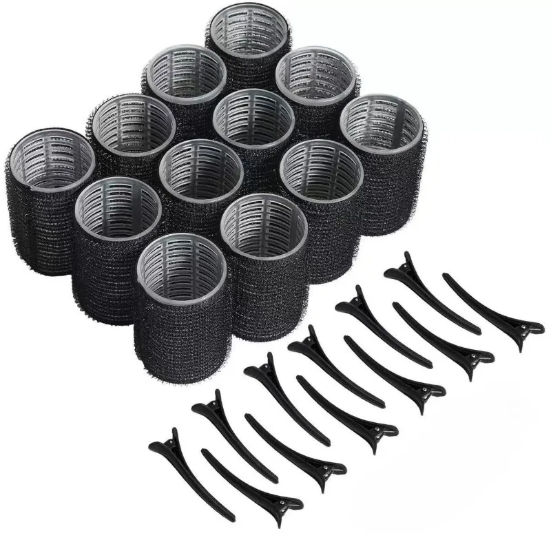 Plastic Hair Curling Rollers Set with Clips for Heat Free Styling