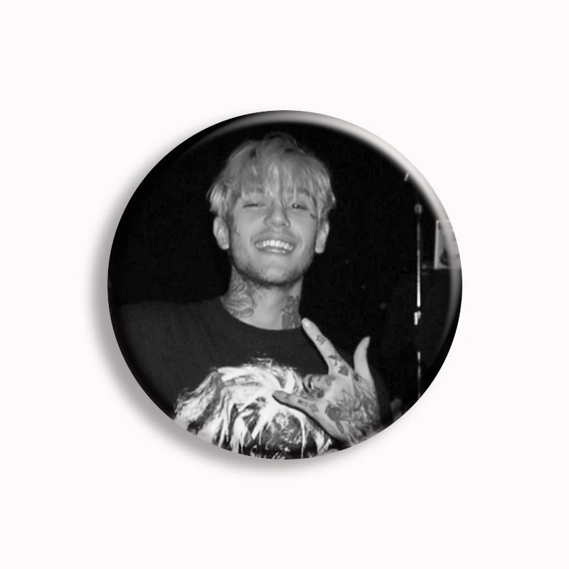 Cantante Hip Pop Lil Peep Ctue Spilla con fiocco rosa Distintivo
