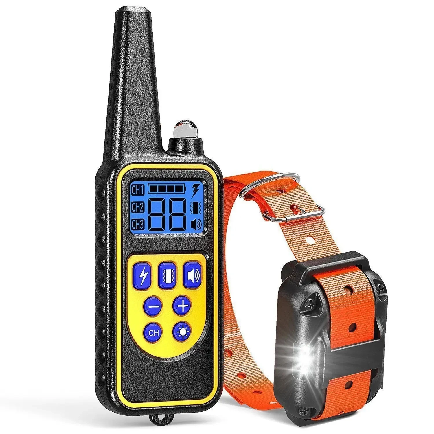 

Waterproof Pet Remote Control Rechargeable training dog collar with Shock Vibration Sound 800m Electric Dog Training Collar