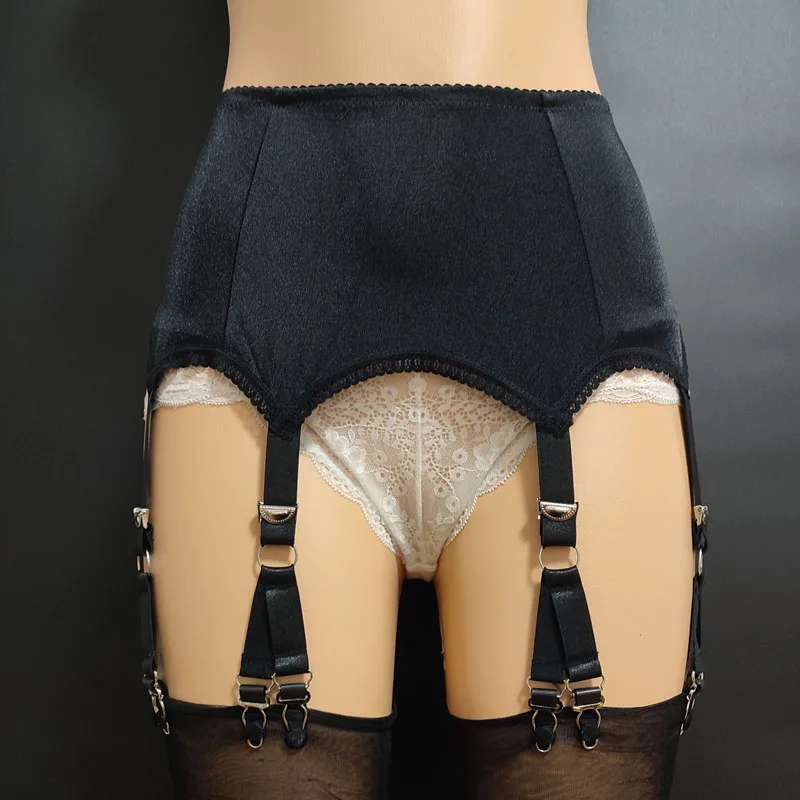 Garter Belt Vintage Suspender Belt Sexy Women Garter Belt with Lace Stockings