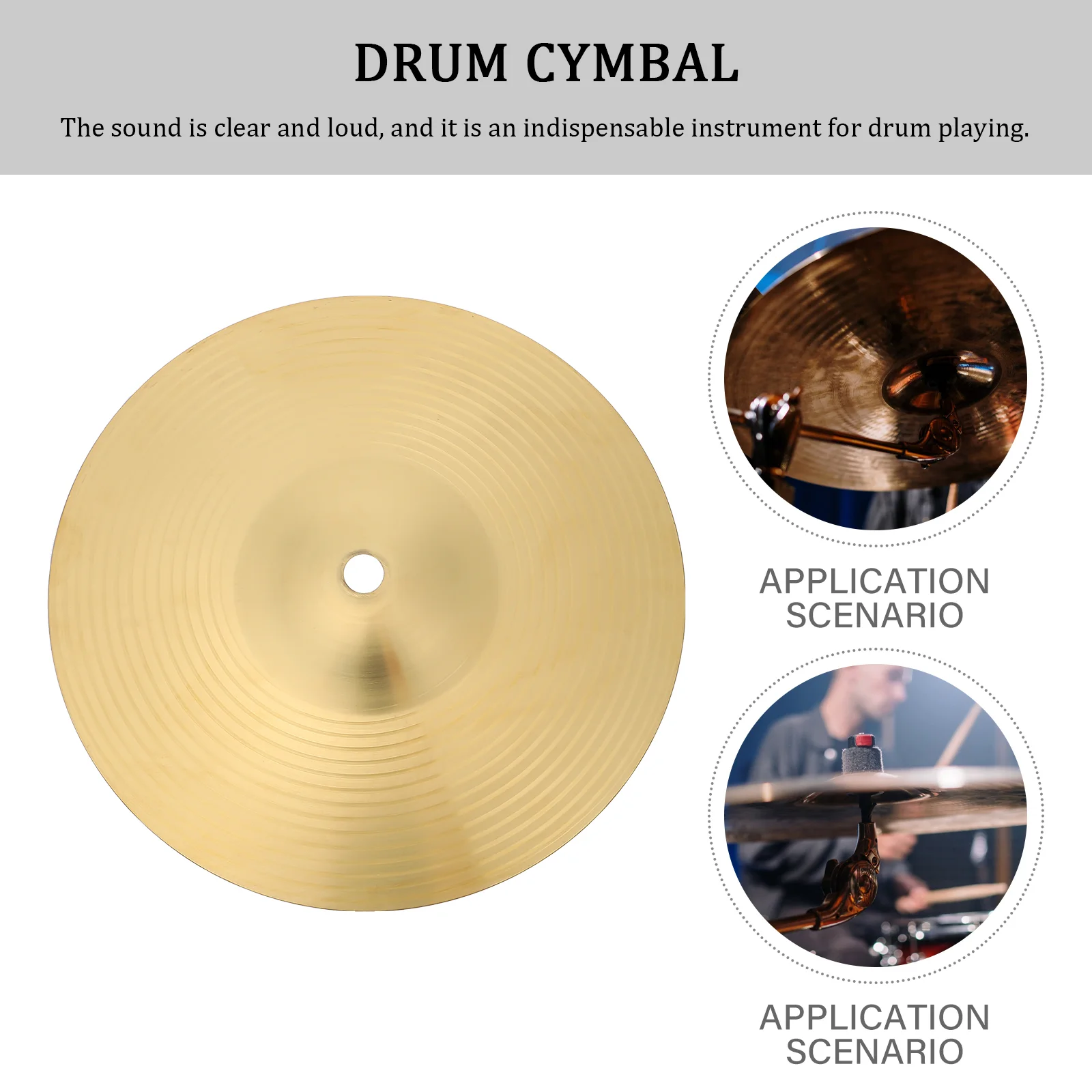 Instruments Drum Cymbals Jazz Brass Small Golden Accessory Metal Part Musical Child