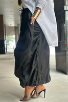 Women Plus Size Ruched Drawstring Pants Harajuku Elastic Waist Loose Cargo Pant Casual High Street Trousers 2025 Fashion Pant - Image 4