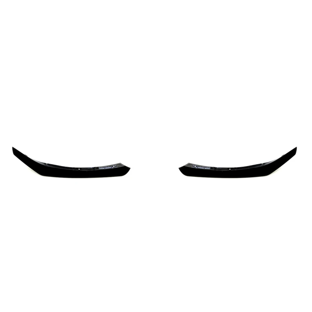 Sleek Black Front Bumper Lip Spoiler and Canard Vent Enhancement Kit