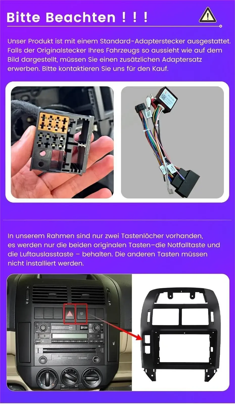 ESSGOO Autoradio Android15 9" 4+64G / 2+32G für VW Polo 9N 2001-2009 Wireless CarPlay Android Auto GPS Navigation WiFi FM RDS Mirror Link USB Bluetooth Lenkradsteuerung CANBUS Touchscreen – Detail 3