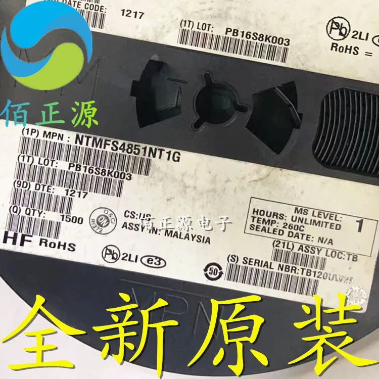 

10 шт. Оригинальный Новый NTMFS4851NT1G Silkscreen 4851N SMD QFN8 N-channel MOS FET