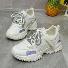 

Women's Sneakers Women Lightweight Sports Shoes 2022 Spring Double Lace-up Breathable Platform Shoes For Women zapatillas mujer