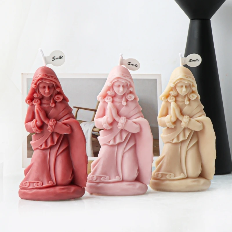 

Статуя Девы, свеча, силиконовая форма, смоляные формы, сделай сам, ароматерапевтические свечи, гипсовая форма для религиозных