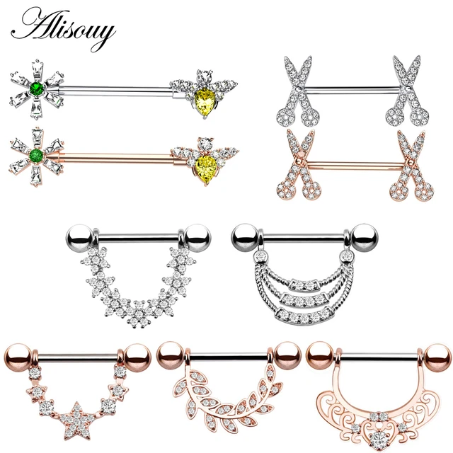 2pcs 14G Bee Nipple Barbell Ring Cute Nipple Piercing – ZS Body