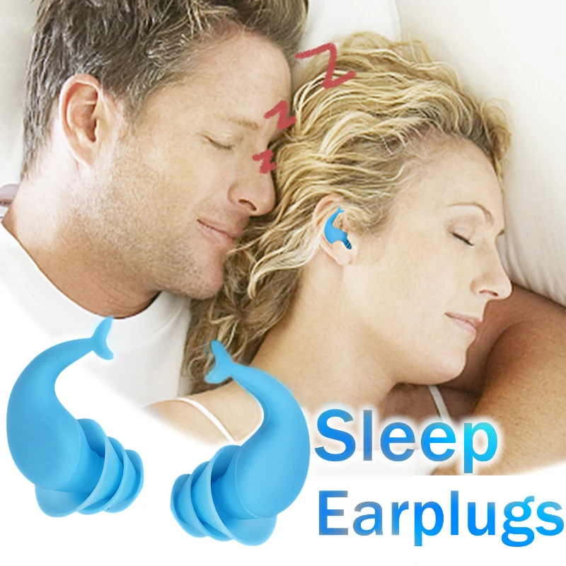 

Silicone Soundproof Earplugs Whale-shape Noise Insulation Earmuff Soft Waterproof Sleep Earplugs for Travel Study Ear Protector
