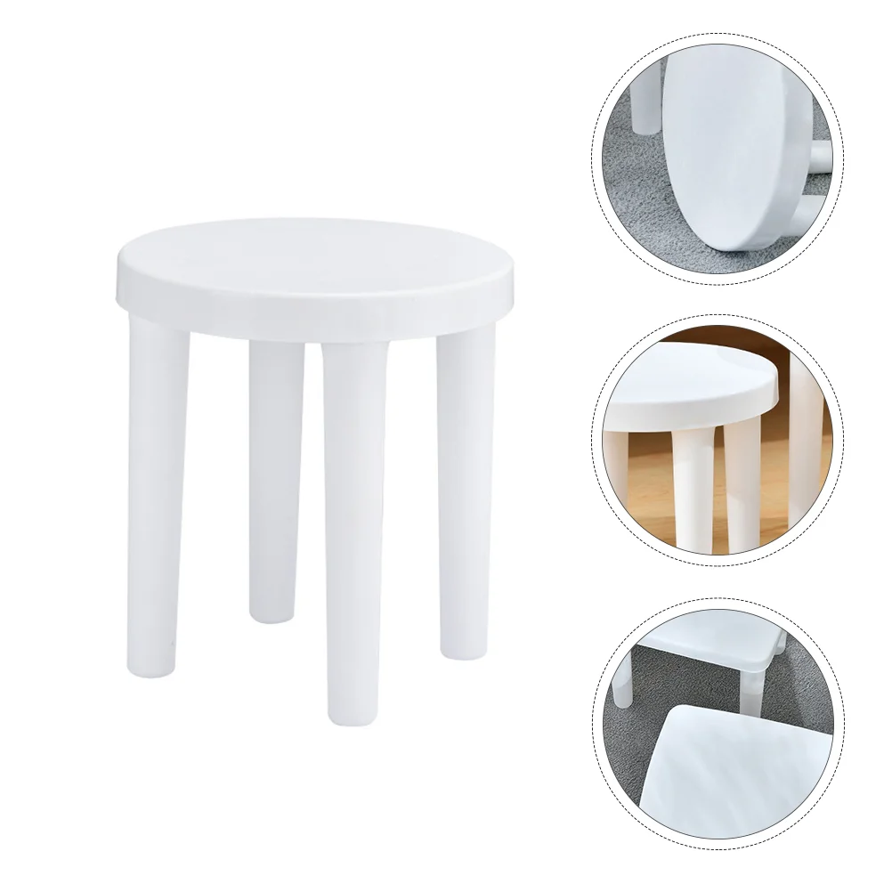 Footstool Japanese Style Living Room Thickened Anti-skid Non-slip Small Low White Children Plastic Furniture
