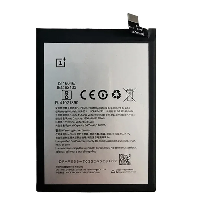 100% Original  For Oneplus 3T Battery High Quality 3400mAh BLP633 Replacement For Oneplus Three T Smartphone+Track Code