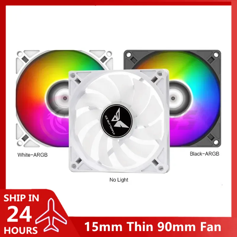 Cpu Cooler Fan 90mm 15mm Super Slim Mini ITX Case Cooling Radiator