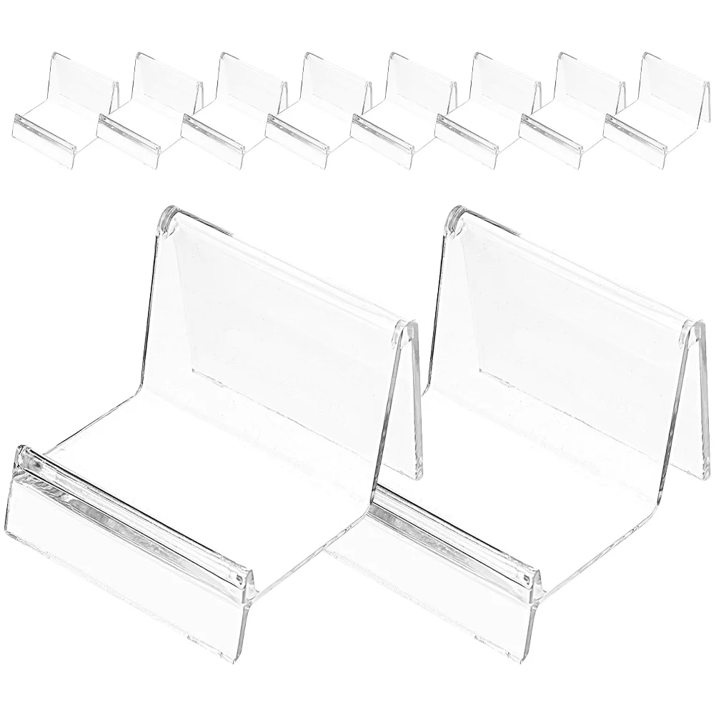 

10 Pcs Transparent Display Stand Mobile Phone Holder Shelves Retail Store Wallet Desktop