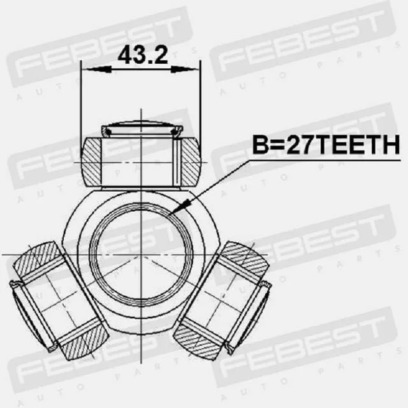27T CV Joint Tripod hub for BMW X5 & DAIHATSU ALTIS & SCION TC ANT10 XB AZE151