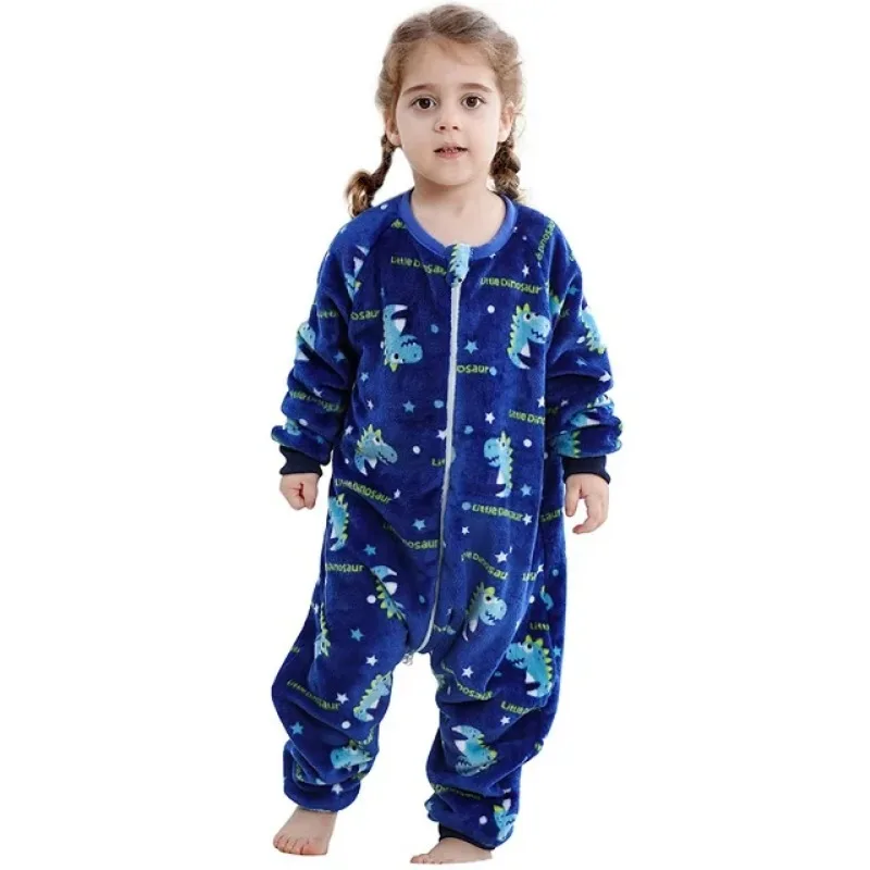 어린이를위한 사자 Kigurumi Onesies 겨울 플란넬 따뜻한 잠옷 동물 고양이 공룡 크리스마스 잠옷 점프 슈트 Cospaly 의상