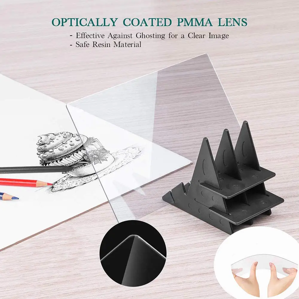 Optical Image Drawing Board, Sketch Wizard, Sketching Tool, Premium Painting Artifact Sketching kit for Kids and Beginners 9in