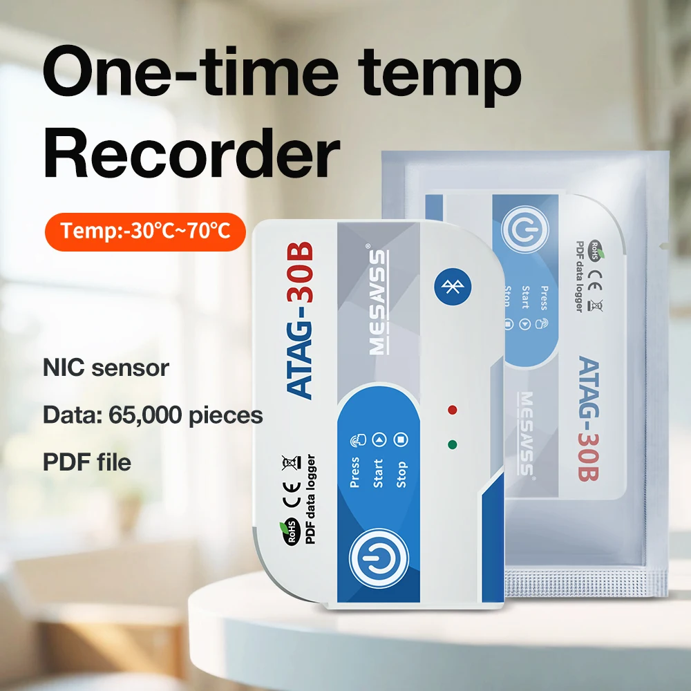 2025USB Temperature Data Logger 180 Days Bluetooth -30~70°C Cold Chain Transport