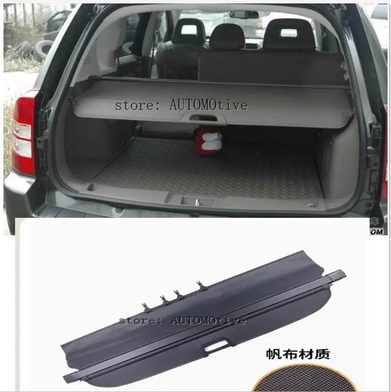 

For Jeep Compass 2007-2011 Rear Cargo privacy Cover Trunk Screen Security Shield shade (Black, beige)