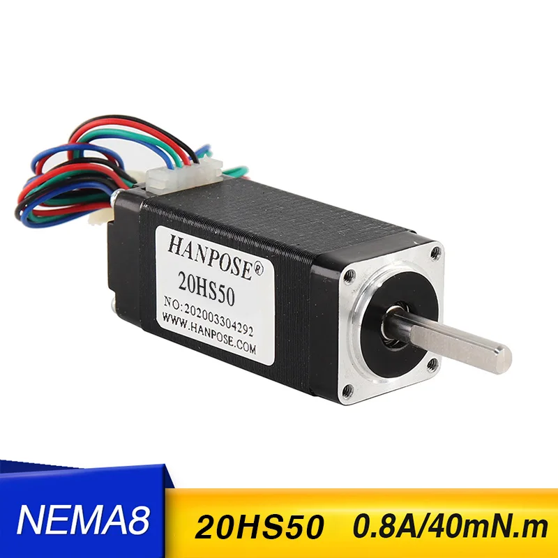 

5pcs 20HS50 40mN.m 0.8A 1.8 degrees 50mm 20 Series stepper Motor For game machines accessories Nema 8 Stepper motor